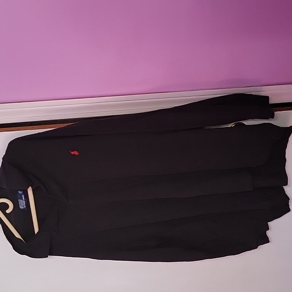 RALPH LAUREN BLACK LONG SLEEVE POLO - Picture 3 of 3